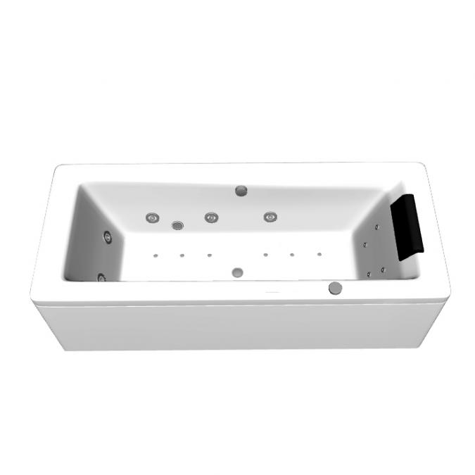 Jaquar Kubix 1800 x 800mm Whirlpool Bath, JWP-WHT-KUBIX180CX