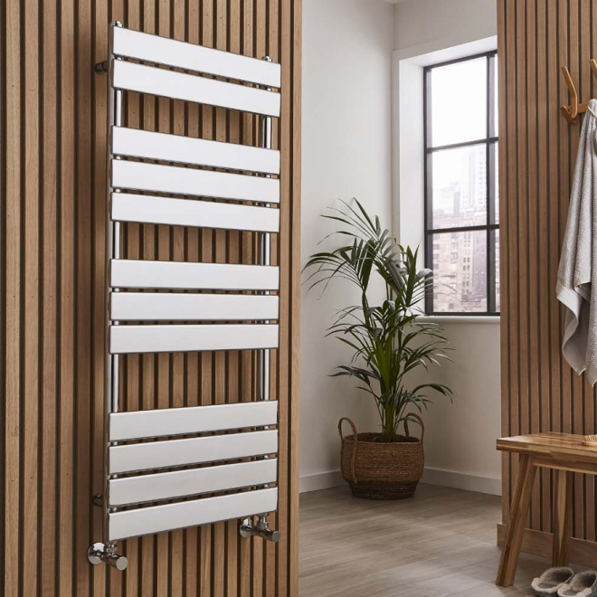 Kartell Memphis 1200 x 600mm Chrome Designer Bathroom Radiator