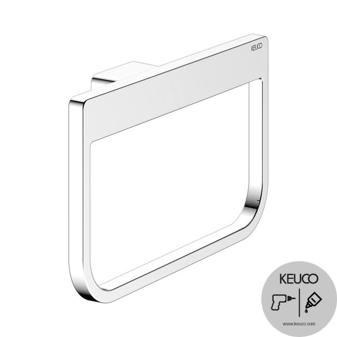 Keuco Aveno Chrome Plated Single Towel Ring