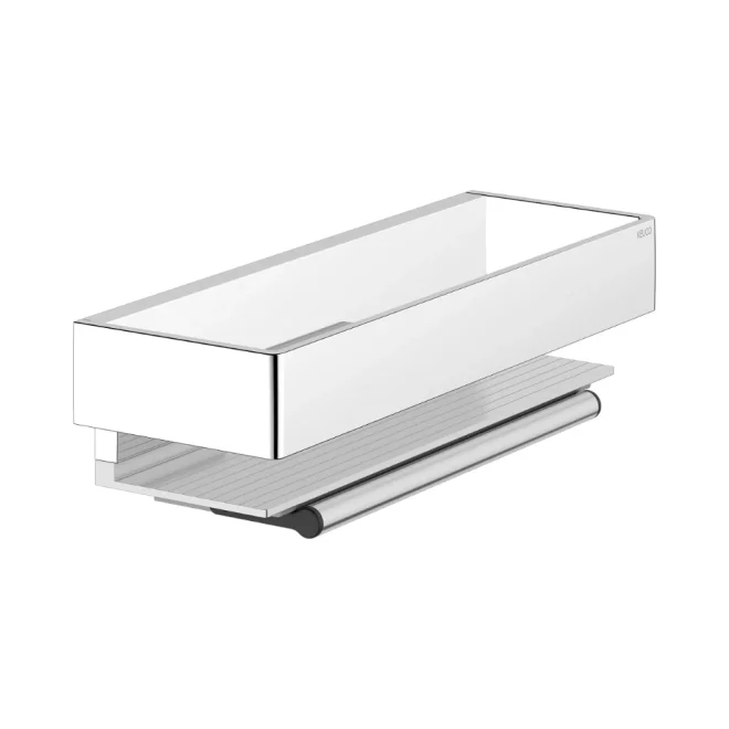 Keuco Chrome Plated Aluminium Shower Basket With Glass Wiper