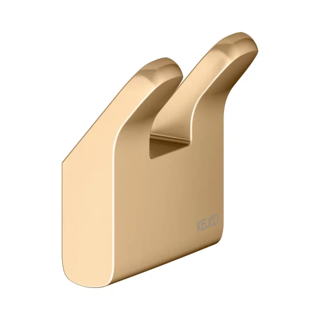 Keuco Collection Moll Brushed Brass Double Towel Hook