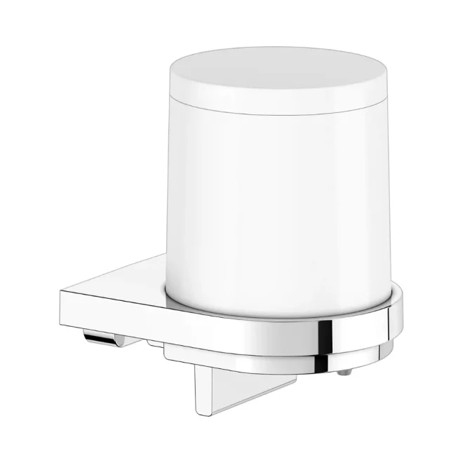 Keuco Collection Moll White Soap Dispenser With Acrylic Cup