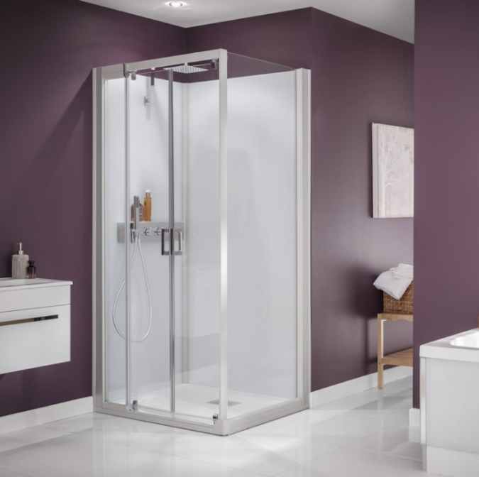 Kinedo Kinemagic Design 1000 x 900mm Corner Saloon Door Shower Pod