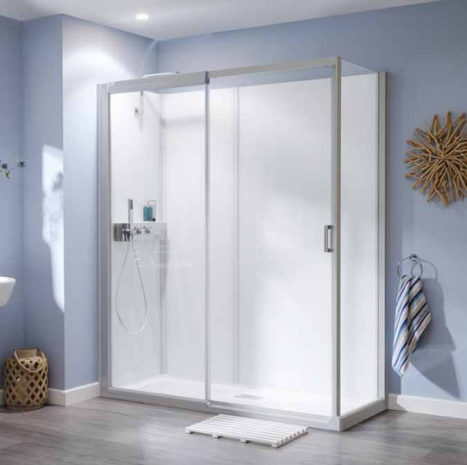 Kinedo Kinemagic Design 1600 x 700mm Recess Sliding Door Shower Pod