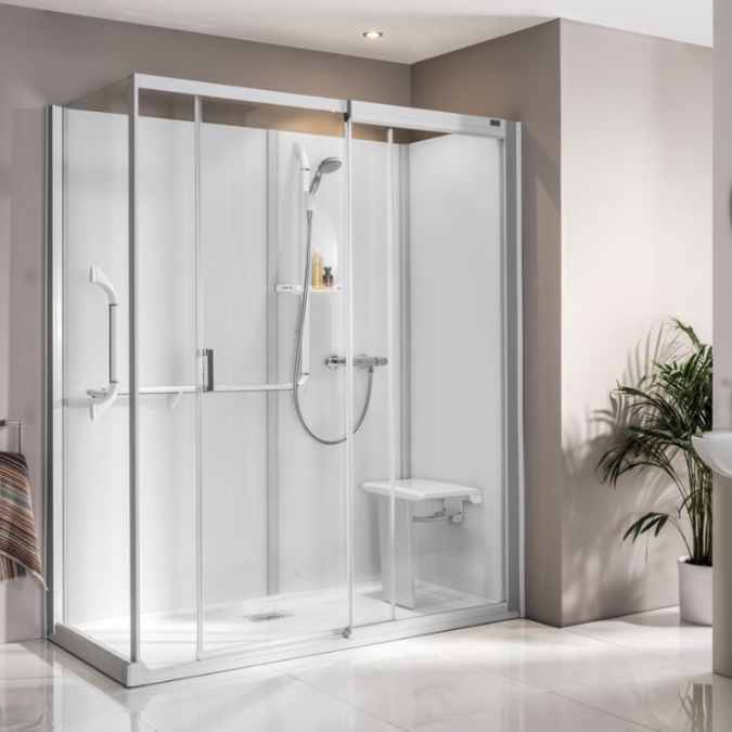 Kinedo Kinemagic Serenity + Glass Sliding Shower Pod - 1200 x 800mm