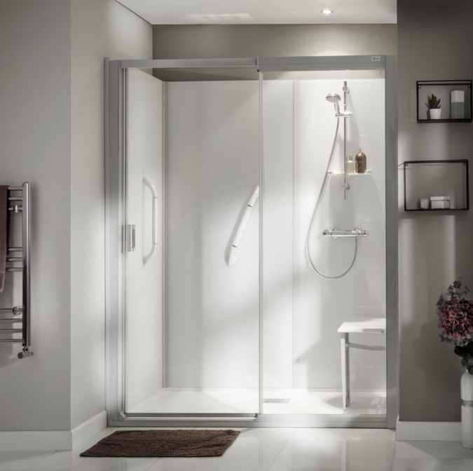 Kinedo Kinemagic Serenity Glass Sliding Recess Shower Pod - 1200 x 900mm