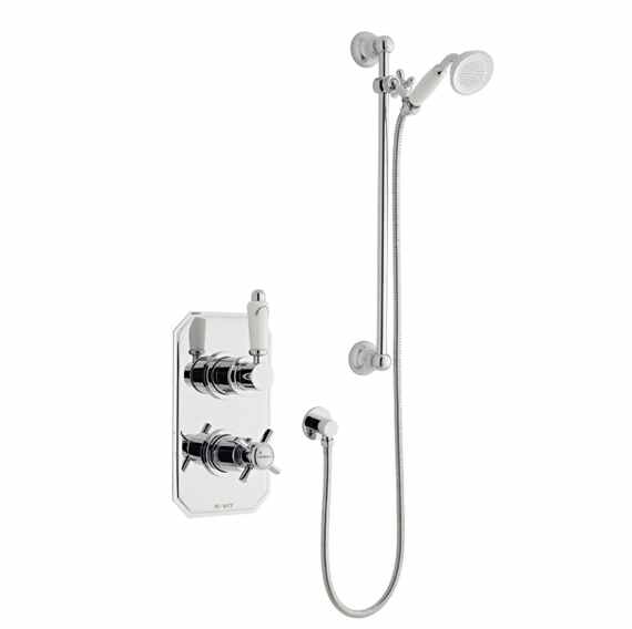 Klassique Thermostatic Concealed Shower Valve With Riser Rail Kit - Kartell UK