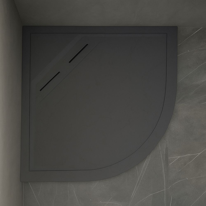 Kudos Connect2 910 x 910mm Slate Quadrant Anti Slip Shower Tray