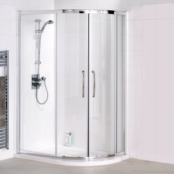 Lakes Classic 1200 x 900 Easy-Fit White Offset Quadrant Shower Enclosure