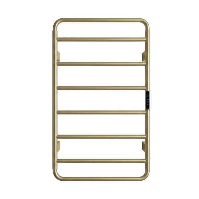 Lancia Aura 800 x 500mm Brushed Brass Electric Towel Radiator