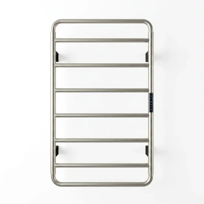 Lancia Aura 800 x 500mm Brushed Nickel Electric Towel Radiator