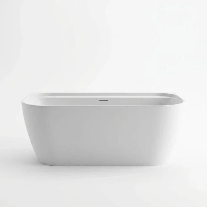 Lancia Bay Matt White Back to Wall Bath 1700 x 800mm