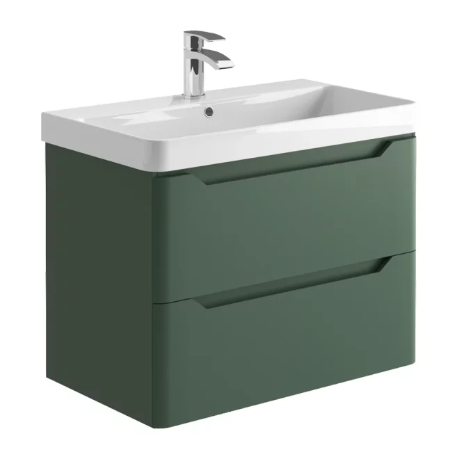 Lancia Ella 800 Sage Green Wall Hung Vanity Unit