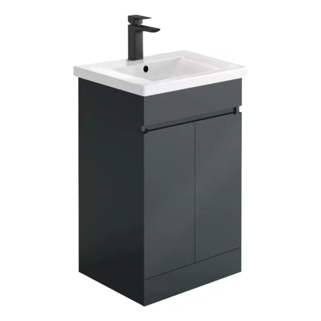 Lancia Empire 500 Matt Anthracite Square Vanity Unit