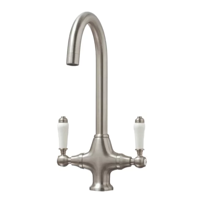 Lancia Harrogate Traditional Kitchen Mixer Tap - Brushed Nickel