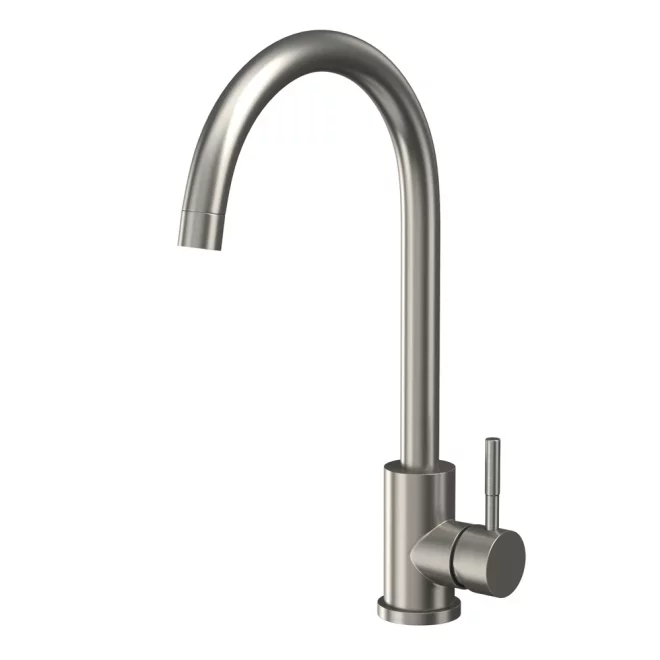 Lancia Manhattan Monobloc Kitchen Mixer Tap Brushed Stainless Steel