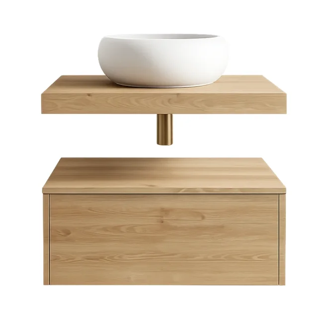Lancia Shelph Oak 800 x 500mm Shelf Basin Vanity Shelf