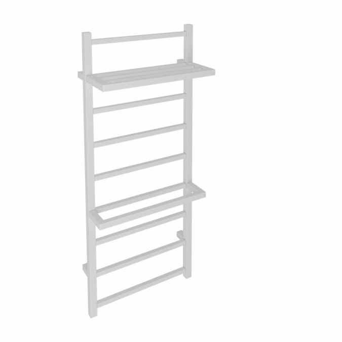 Launton Matt White Towel Rail 1200 x 500mm - Eastbrook