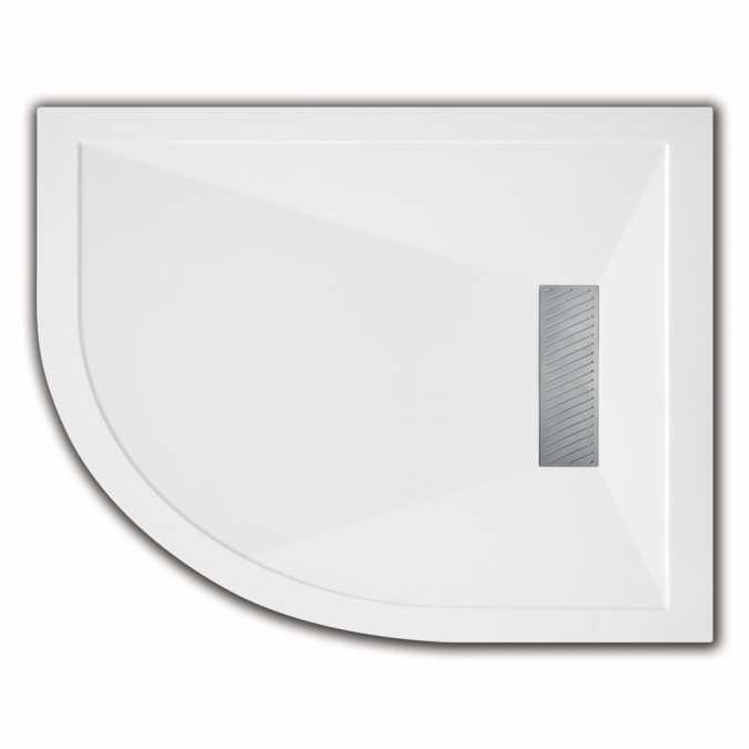 TrayMate TM25 Linear 1000 x 800mm Left Hand Offset Quadrant Shower Tray