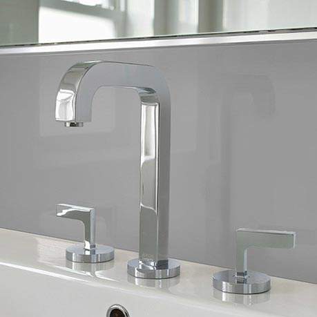 Rolite Titan Kitchen Bathroom High Gloss Glass Effect Wall Panels - Gray Wall Paneling Bathroom