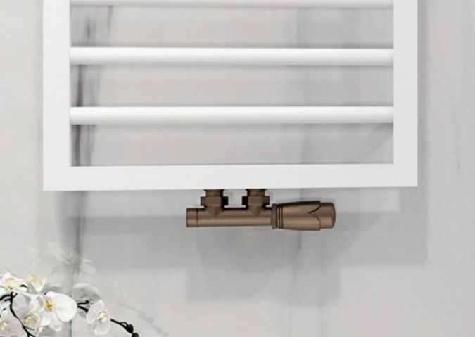 Abacus Metro Bathroom Towel Rail, 1193 x 500, Matt White, ELME120050WH