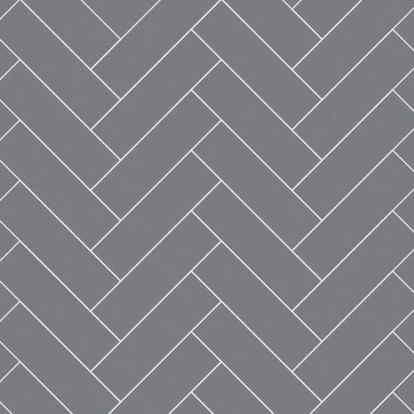 Multipanel Monument Grey Herringbone Tile Effect Shower Board