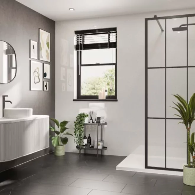 Multipanel White Snow Shower Panels