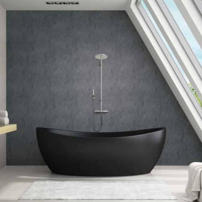 Neptune 600 Grey Slate Bathroom Cladding