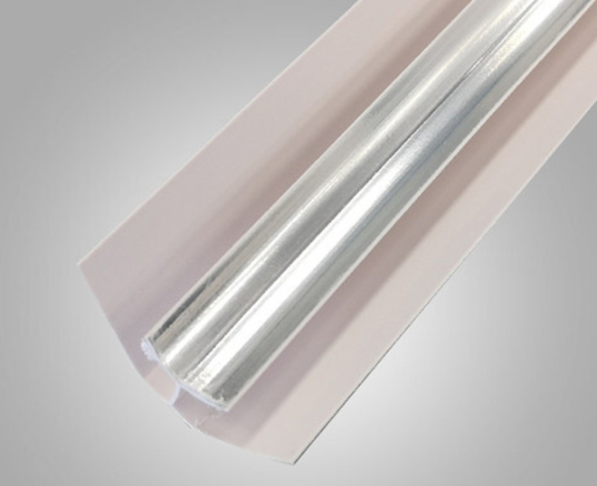 Internal Corner Trim for 8mm Bathroom Cladding Panels - Silver/Chrome Effect - 2.7m - Neptune