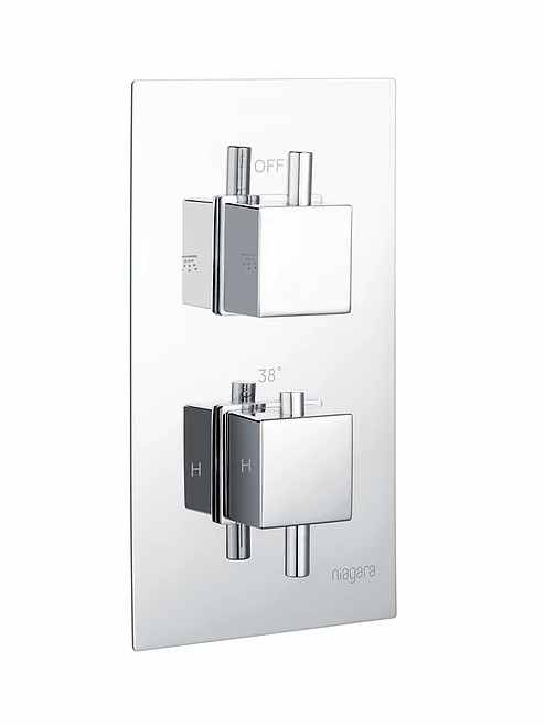 Niagara Observa Chrome Twin Concealed Shower Valve - Single Outlet - CLEARANCE