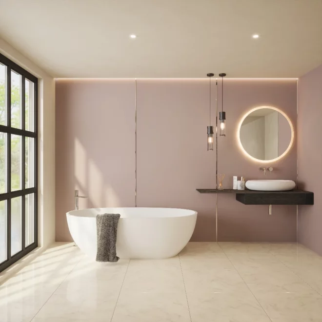 Nuance Fusion Dusty Pink Panel from Bushboard