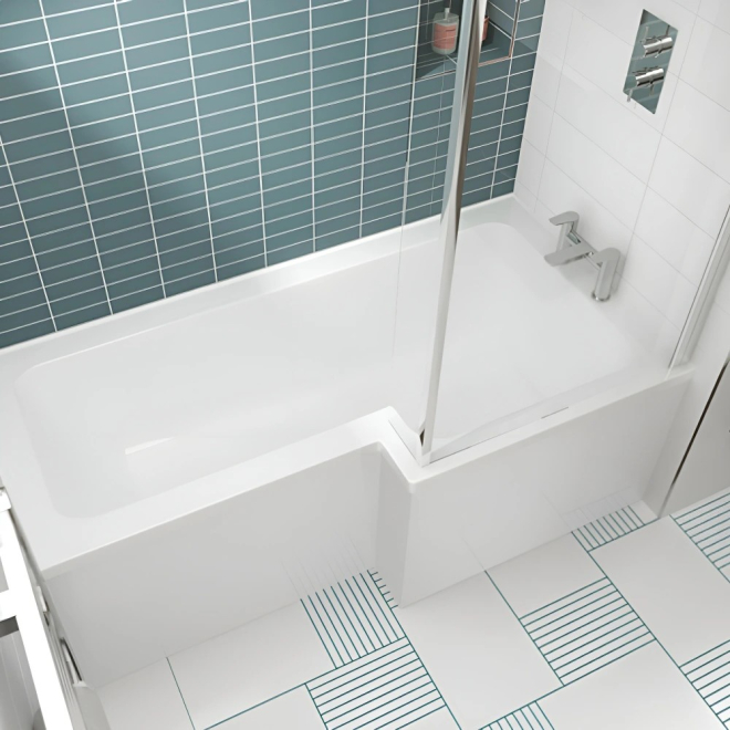 Nuie 1800 x 800mm Right Hand Shower Bath