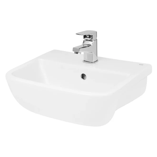 Nuie 420mm Ceramic Square Semi Recessed Basin