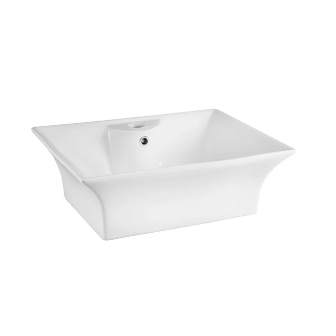 Nuie 460mm Rectangular Ceramic Basin With Tap Hole