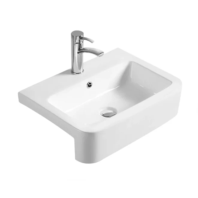 Nuie 570mm Ceramic Semi Recessed Basin
