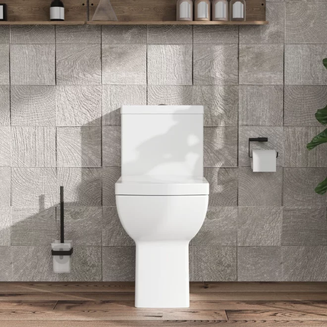 Nuie Ava Rimless Close Coupled Comfort Height Toilet & Seat