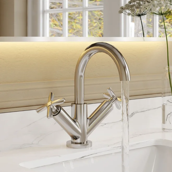 Nuie Aztec Chrome Mono Basin Mixer Tap & Waste