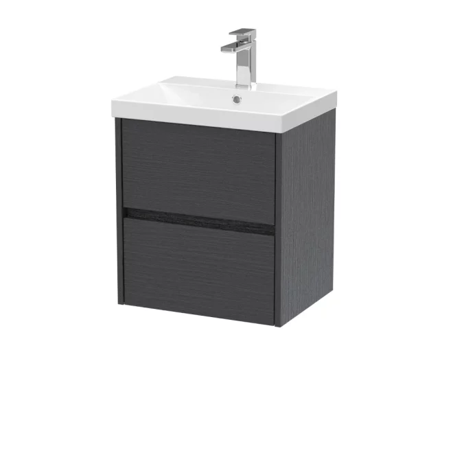 Nuie Havana 500mm Graphite Grey Wall Hung Vanity Unit & Thin Edge Basin