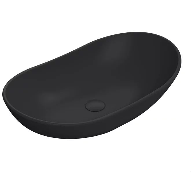 Nuie Luxe Black 615mm Countertop Basin