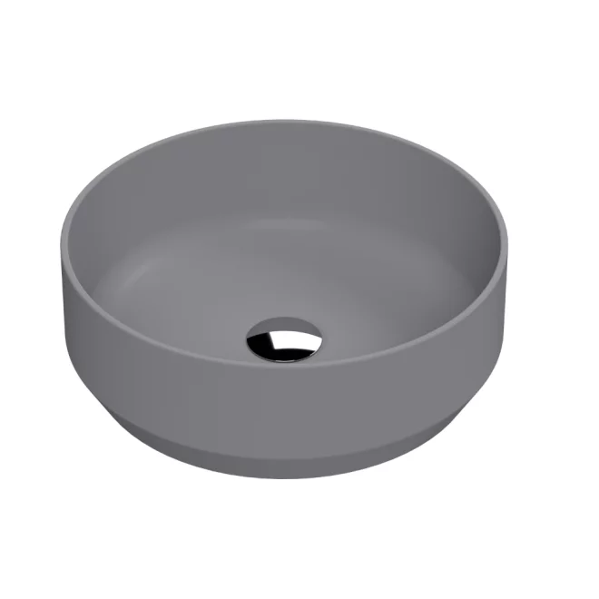 Nuie Luxe Grey Round Vessel 350mm Countertop Basin