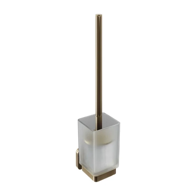 Nuie Trisen Brushed Brass Toilet Brush Holder