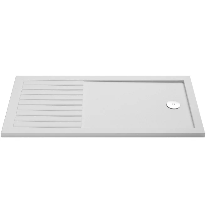 Nuie Pearlstone 1700 x 700mm Walk In Shower Tray With Drying Area