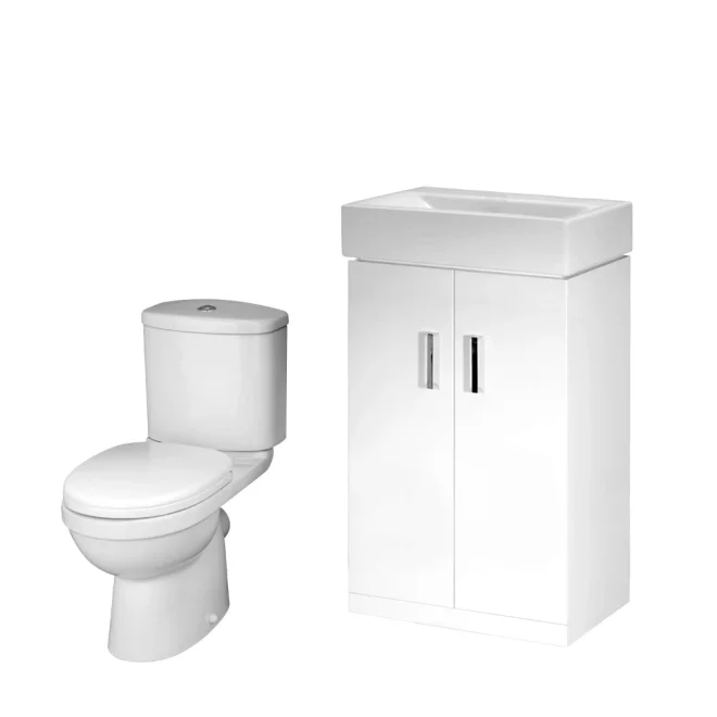 Nuie Mayford Floor Standing Gloss White Cloakroom Suite