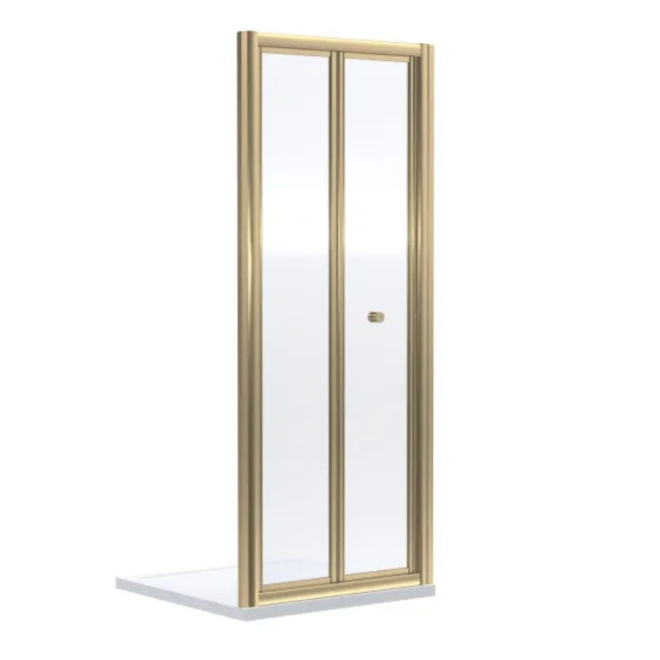 Nuie Rene Brushed Brass 700mm Bi-Fold Shower Door