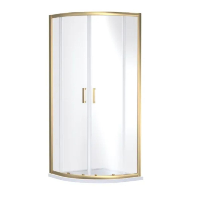 Nuie Rene Brushed Brass 800 x 800 Quadrant Shower Enclosure
