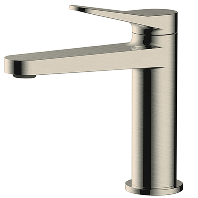 Petite Round Brushed Nickel Basin Mixer by RAK Ceramics