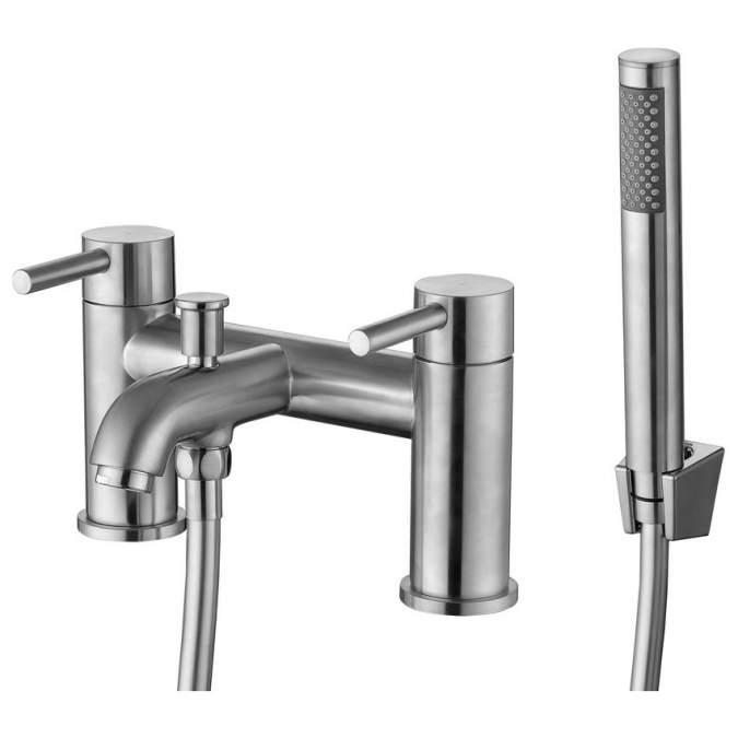 Pomeranian Bath Shower Mixer with Bracket - Chrome