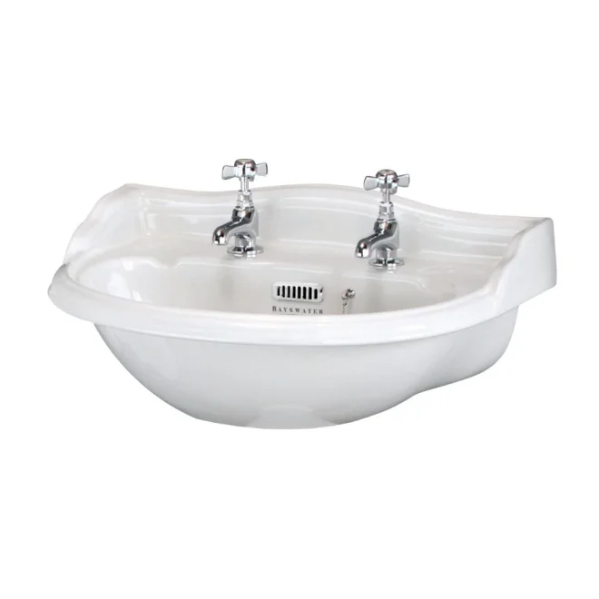 Bayswater Porchester 500mm 2 Tap Hole Basin