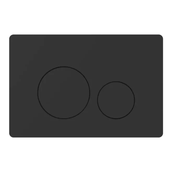 Tavistock Premium Round Matt Black Dual Flush Plate
