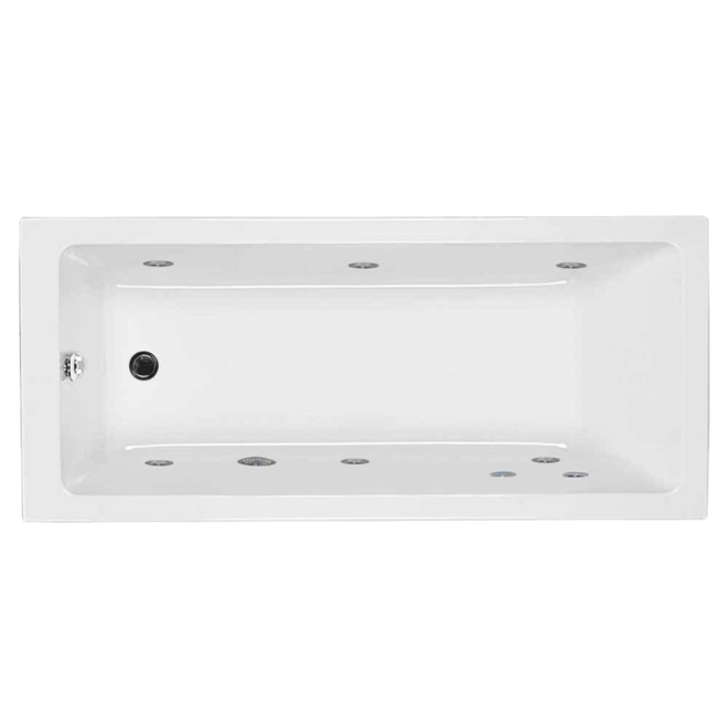 Carron Quantum - Carronite - Single Ended Whirlpool Bath - 1700 x 750